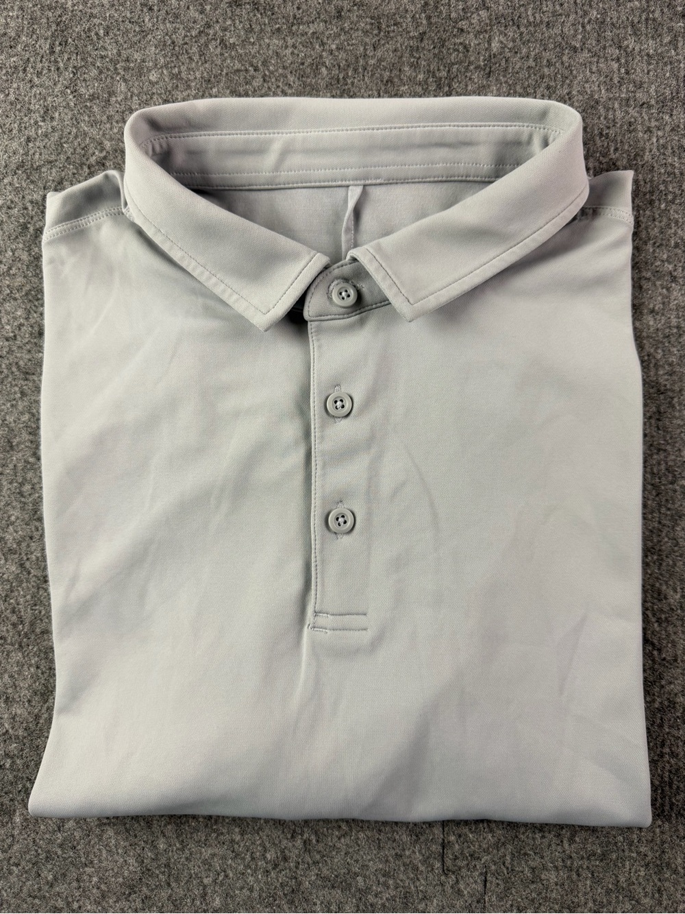 Lululemon Evolution Mens Short Sleeve Polo Shirt Size M Gray